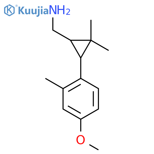 3-(4-methoxy-2-methylphenyl)-2,2-dimethylcyclopropylmethanamine structure