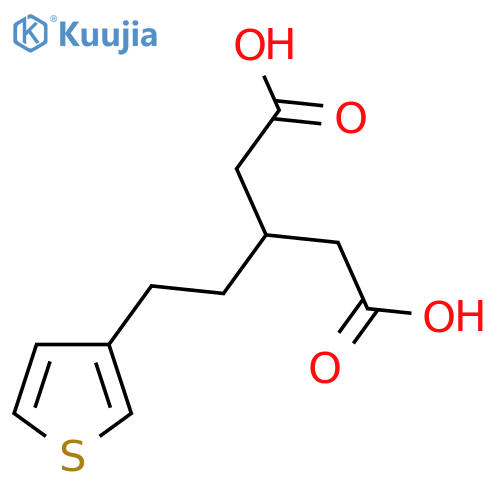 3-2-(thiophen-3-yl)ethylpentanedioic acid structure