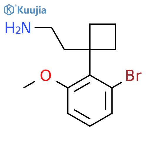 2-1-(2-bromo-6-methoxyphenyl)cyclobutylethan-1-amine structure