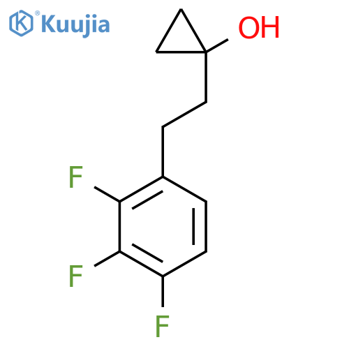 1-2-(2,3,4-trifluorophenyl)ethylcyclopropan-1-ol structure