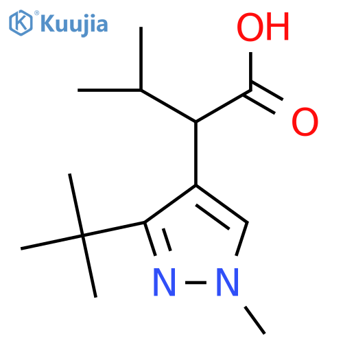 2-(3-tert-butyl-1-methyl-1H-pyrazol-4-yl)-3-methylbutanoic acid structure