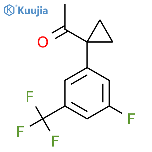 1-{1-3-fluoro-5-(trifluoromethyl)phenylcyclopropyl}ethan-1-one structure