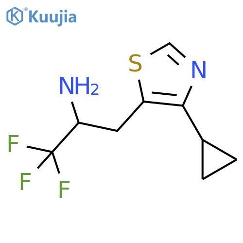3-(4-cyclopropyl-1,3-thiazol-5-yl)-1,1,1-trifluoropropan-2-amine structure