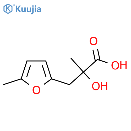 2-hydroxy-2-methyl-3-(5-methylfuran-2-yl)propanoic acid structure