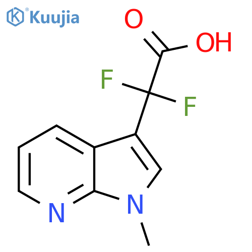 2,2-difluoro-2-(1-methylpyrrolo[2,3-b]pyridin-3-yl)acetic acid structure