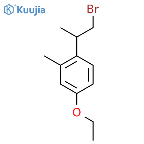 1-(1-bromopropan-2-yl)-4-ethoxy-2-methylbenzene structure