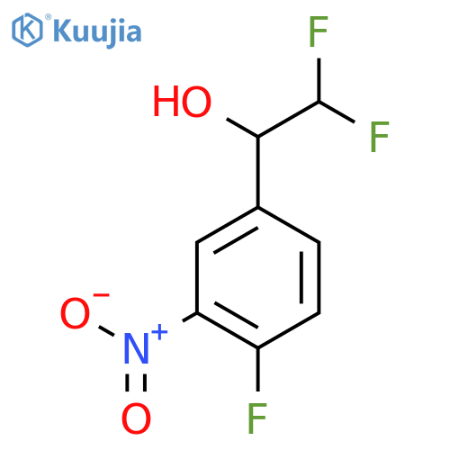 2,2-Difluoro-1-(4-fluoro-3-nitrophenyl)ethan-1-ol structure