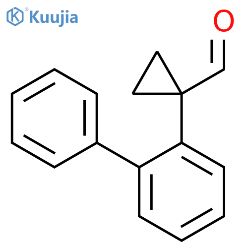 1-(2-phenylphenyl)cyclopropane-1-carbaldehyde structure