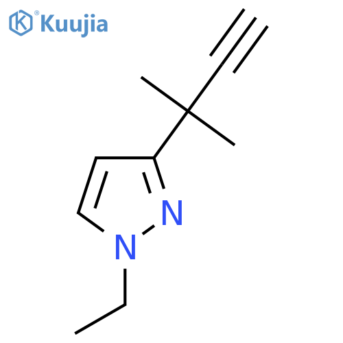 1-ethyl-3-(2-methylbut-3-yn-2-yl)-1H-pyrazole structure