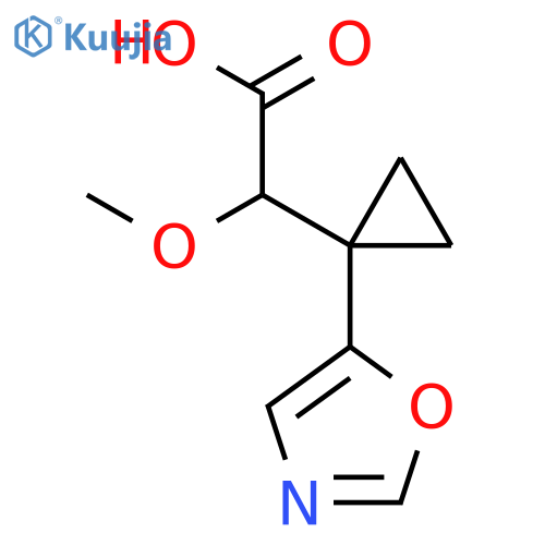 2-methoxy-2-1-(1,3-oxazol-5-yl)cyclopropylacetic acid structure