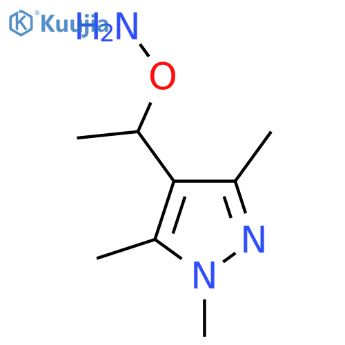 O-1-(trimethyl-1H-pyrazol-4-yl)ethylhydroxylamine structure