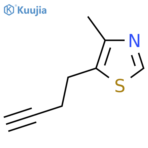 5-(but-3-yn-1-yl)-4-methyl-1,3-thiazole structure