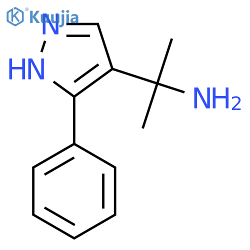 2-(3-phenyl-1H-pyrazol-4-yl)propan-2-amine structure
