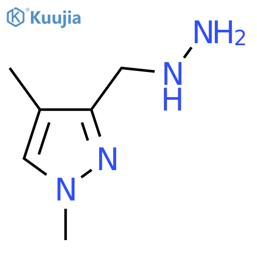 3-(hydrazinylmethyl)-1,4-dimethyl-1H-pyrazole structure