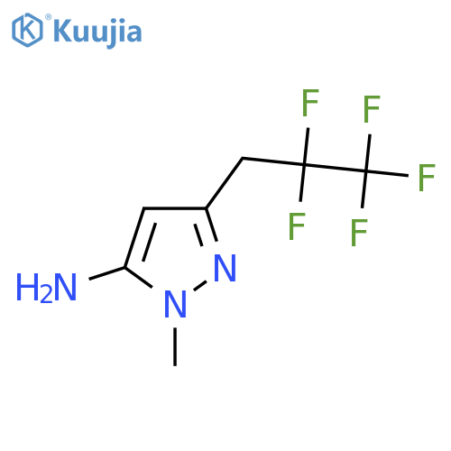 1-methyl-3-(2,2,3,3,3-pentafluoropropyl)-1H-pyrazol-5-amine structure