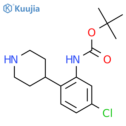 tert-butyl N-5-chloro-2-(piperidin-4-yl)phenylcarbamate structure