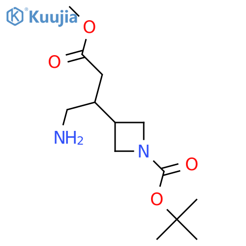 tert-butyl 3-(1-amino-4-methoxy-4-oxobutan-2-yl)azetidine-1-carboxylate structure