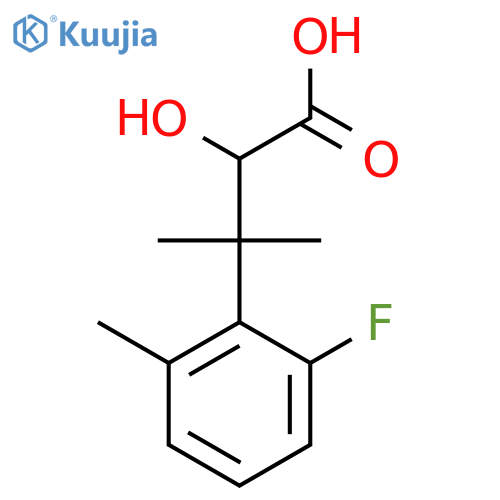 3-(2-fluoro-6-methylphenyl)-2-hydroxy-3-methylbutanoic acid structure