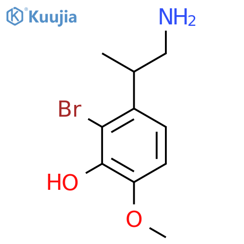 3-(1-aminopropan-2-yl)-2-bromo-6-methoxyphenol structure