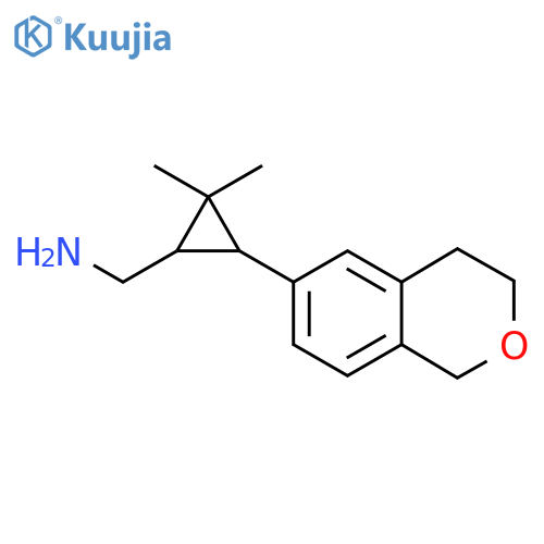3-(3,4-dihydro-1H-2-benzopyran-6-yl)-2,2-dimethylcyclopropylmethanamine structure