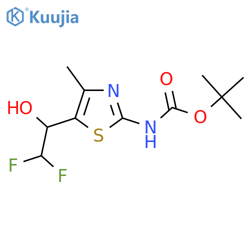 tert-butyl N-5-(2,2-difluoro-1-hydroxyethyl)-4-methyl-1,3-thiazol-2-ylcarbamate structure