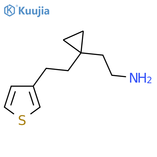 2-{1-2-(thiophen-3-yl)ethylcyclopropyl}ethan-1-amine structure