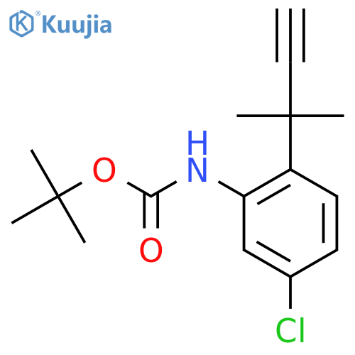 tert-butyl N-5-chloro-2-(2-methylbut-3-yn-2-yl)phenylcarbamate structure