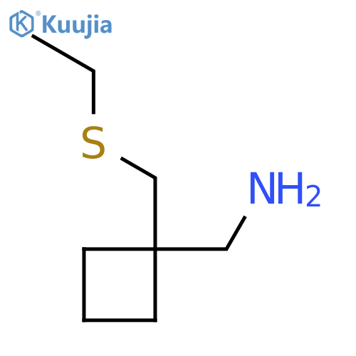 {1-(ethylsulfanyl)methylcyclobutyl}methanamine structure