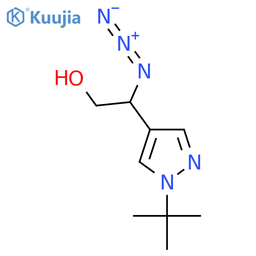 2-azido-2-(1-tert-butyl-1H-pyrazol-4-yl)ethan-1-ol structure