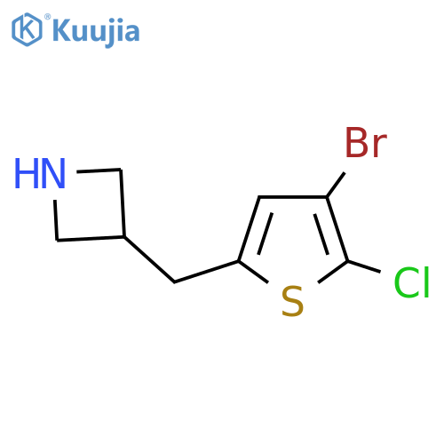 3-(4-bromo-5-chlorothiophen-2-yl)methylazetidine structure