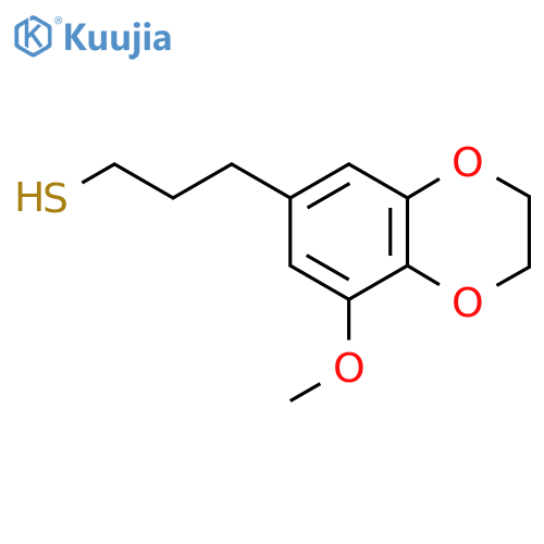3-(8-methoxy-2,3-dihydro-1,4-benzodioxin-6-yl)propane-1-thiol structure