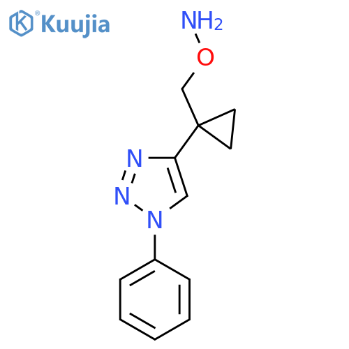 O-{1-(1-phenyl-1H-1,2,3-triazol-4-yl)cyclopropylmethyl}hydroxylamine structure