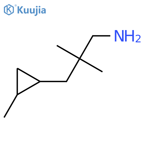 2,2-dimethyl-3-(2-methylcyclopropyl)propan-1-amine structure
