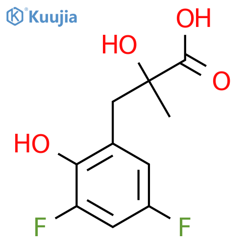 3-(3,5-difluoro-2-hydroxyphenyl)-2-hydroxy-2-methylpropanoic acid structure