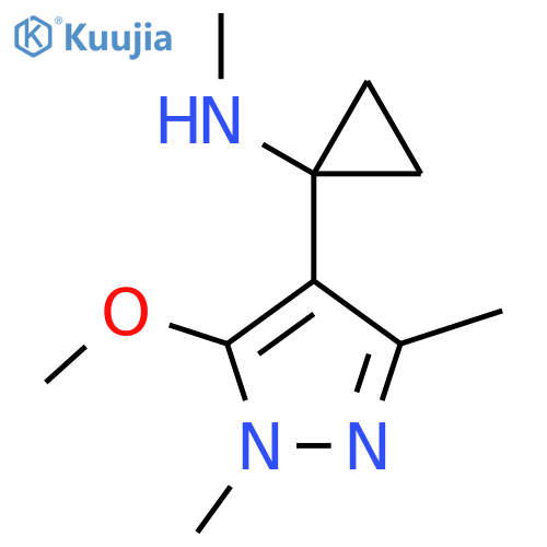 1-(5-methoxy-1,3-dimethyl-1H-pyrazol-4-yl)-N-methylcyclopropan-1-amine structure
