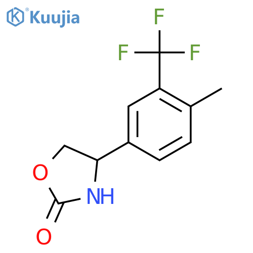 4-4-methyl-3-(trifluoromethyl)phenyl-1,3-oxazolidin-2-one structure
