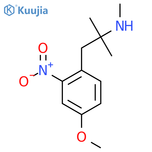 1-(4-methoxy-2-nitrophenyl)-2-methylpropan-2-yl(methyl)amine structure