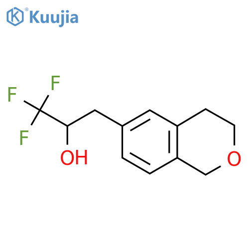 3-(3,4-dihydro-1H-2-benzopyran-6-yl)-1,1,1-trifluoropropan-2-ol structure