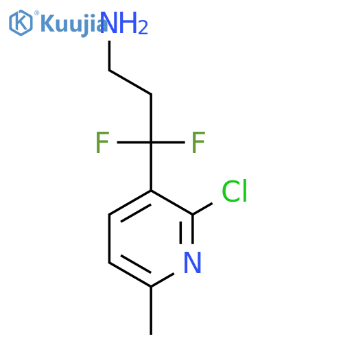 3-(2-chloro-6-methylpyridin-3-yl)-3,3-difluoropropan-1-amine structure