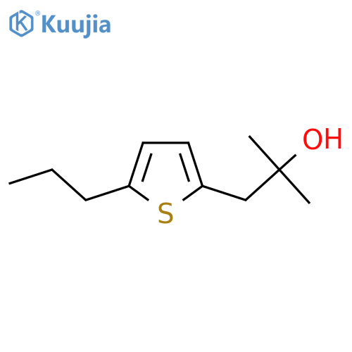 2-methyl-1-(5-propylthiophen-2-yl)propan-2-ol structure