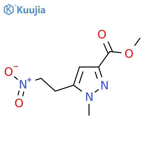 methyl 1-methyl-5-(2-nitroethyl)-1H-pyrazole-3-carboxylate structure