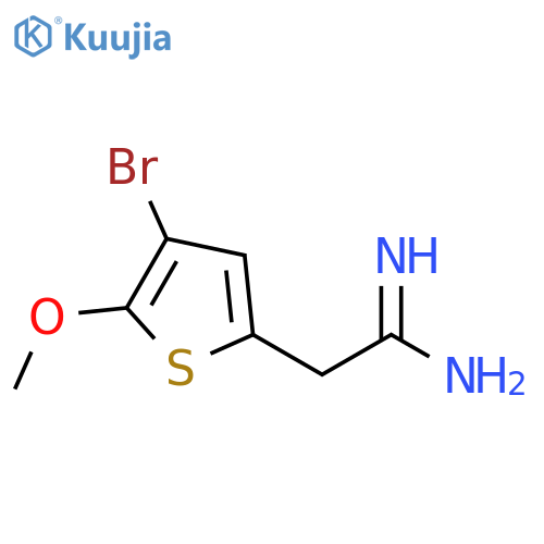 2-(4-bromo-5-methoxythiophen-2-yl)ethanimidamide structure