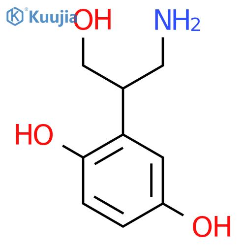 2-(1-amino-3-hydroxypropan-2-yl)benzene-1,4-diol structure