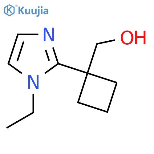 1-(1-ethyl-1H-imidazol-2-yl)cyclobutylmethanol structure