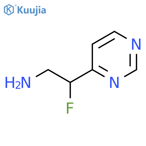 2-fluoro-2-(pyrimidin-4-yl)ethan-1-amine structure