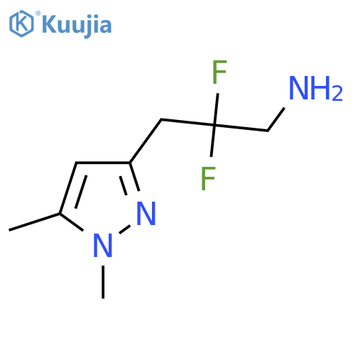 3-(1,5-dimethyl-1H-pyrazol-3-yl)-2,2-difluoropropan-1-amine structure