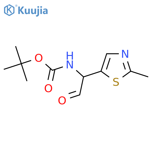 tert-butyl N-1-(2-methyl-1,3-thiazol-5-yl)-2-oxoethylcarbamate structure