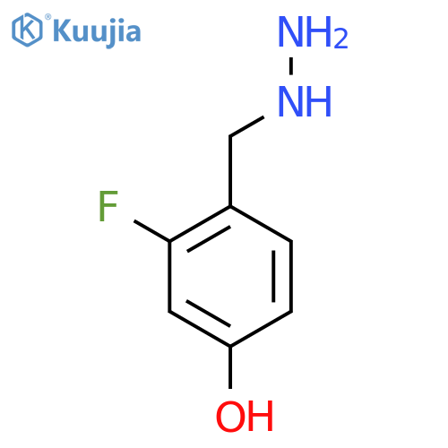 3-fluoro-4-(hydrazinylmethyl)phenol structure