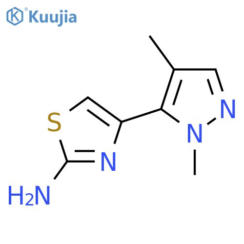 4-(1,4-dimethyl-1H-pyrazol-5-yl)-1,3-thiazol-2-amine structure