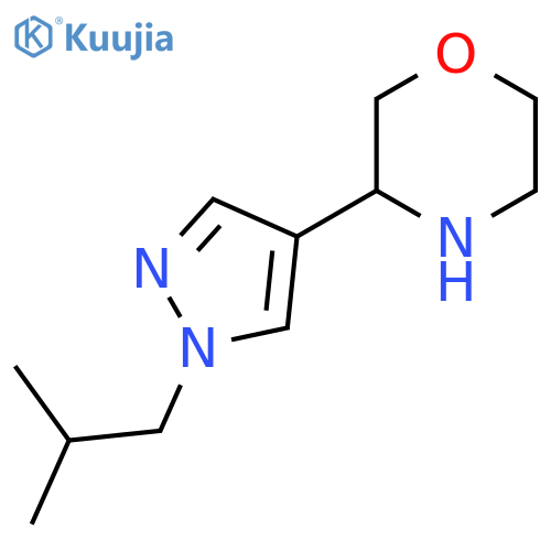 3-1-(2-methylpropyl)-1H-pyrazol-4-ylmorpholine structure